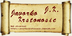 Javorko Krstonošić vizit kartica